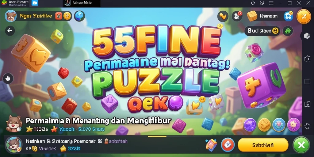 Screenshot gameplay 55FIVE menampilkan tantangan puzzle yang menarik.
