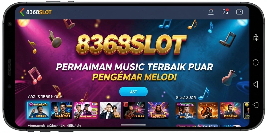 Screenshot 8368SLOT menampilkan gameplay interaktif dengan musik yang beragam.