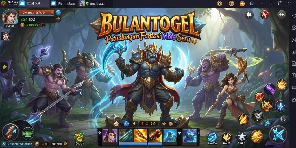Screenshot gameplay BULANTOGEL menampilkan pertarungan epik antar pemain.