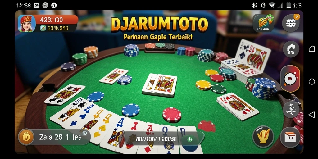 Tampilan gameplay DJARUMTOTO yang seru dan interaktif saat bermain Gaple.