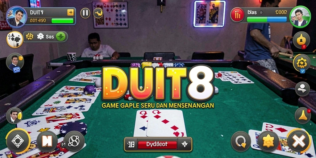 Screenshot gameplay seru dari aplikasi Gaple DUIT8.