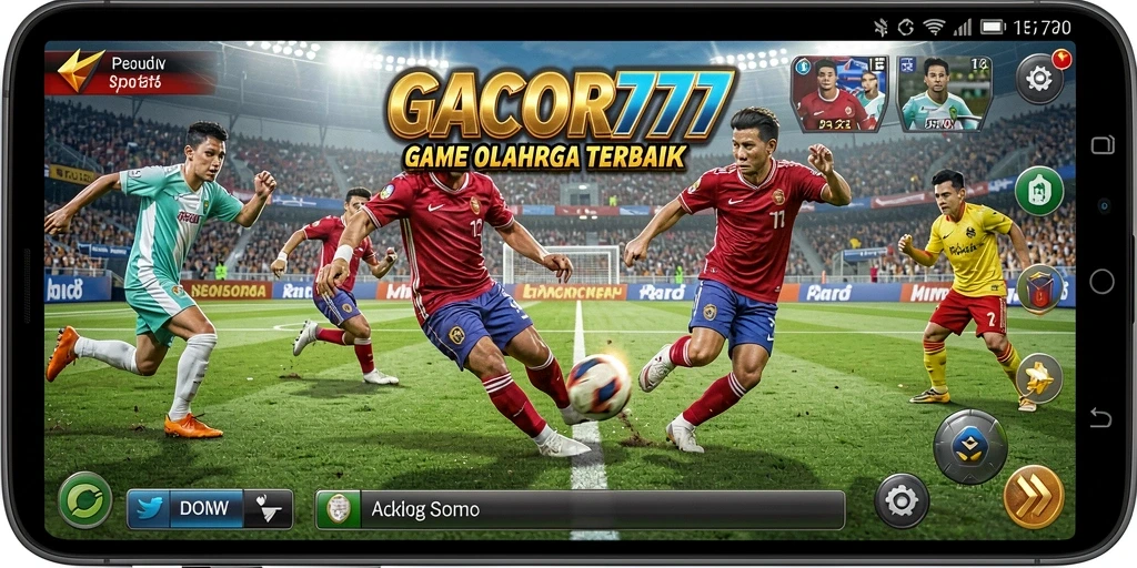 Screenshot utama GACOR777 menampilkan aksi seru dalam pertandingan olahraga.