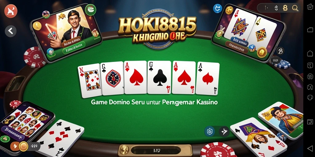 Tangkapan layar gameplay HOKI8815 menampilkan aksi Domino yang seru.