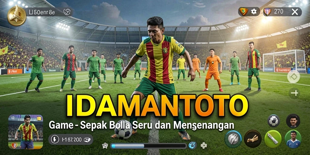 Tampilan gameplay seru di IDAMANTOTO yang memperlihatkan aksi di lapangan.