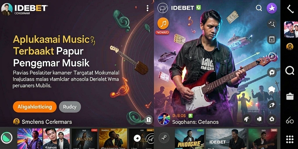 Tampilan utama gameplay IDEBET dengan musik interaktif yang menyenangkan.