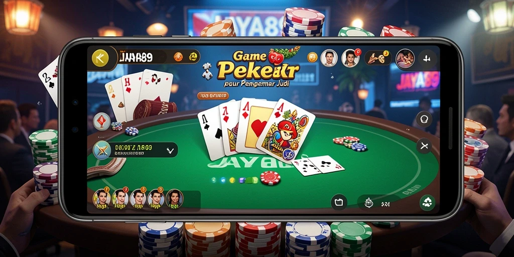 Gameplay mendebarkan dalam aplikasi Poker JAYA89.