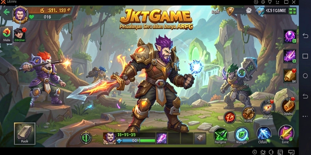 Gameplay seru dalam JKTGAME dengan karakter beraksi di dunia ARPG.