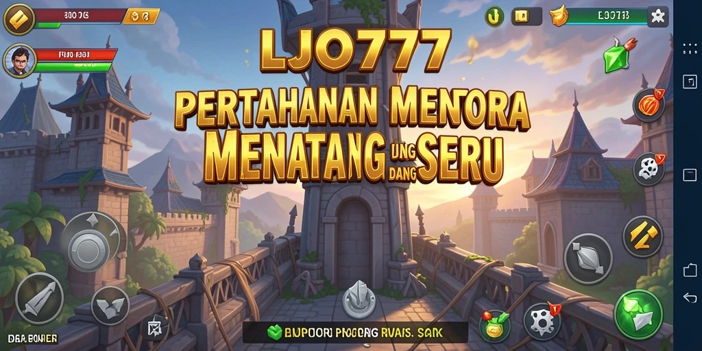 Screenshot menampilkan aksi intens dan strategi dalam game Tower Defense.