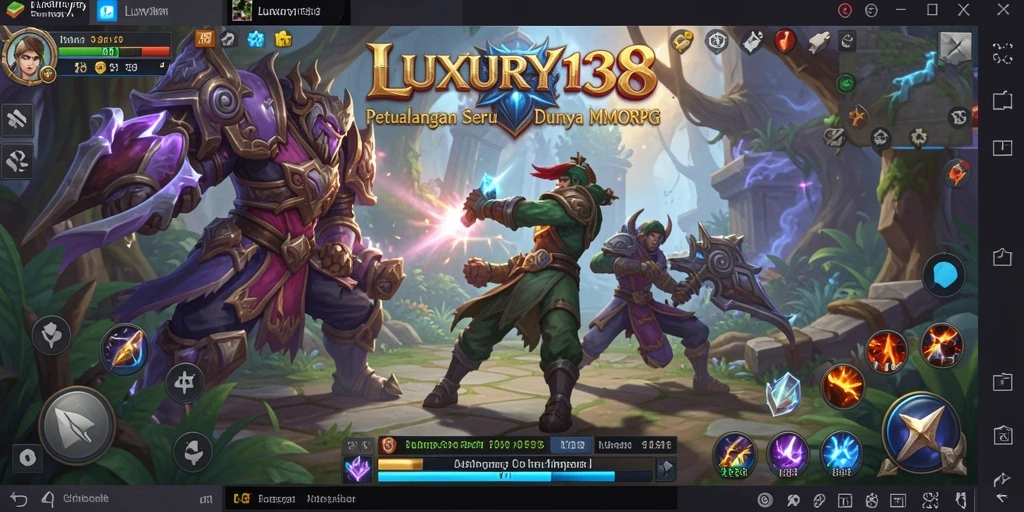 Tampilan gameplay <strong>LUXURY138</strong> yang memukau dalam dunia MMORPG.