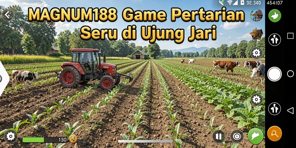 Tampilan gameplay MAGNUM188 yang menarik dan interaktif di bidang pertanian.