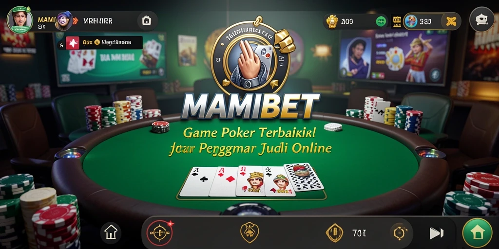 Tangkapan layar utama MAMIBET menunjukkan aksi seru permainan Poker.