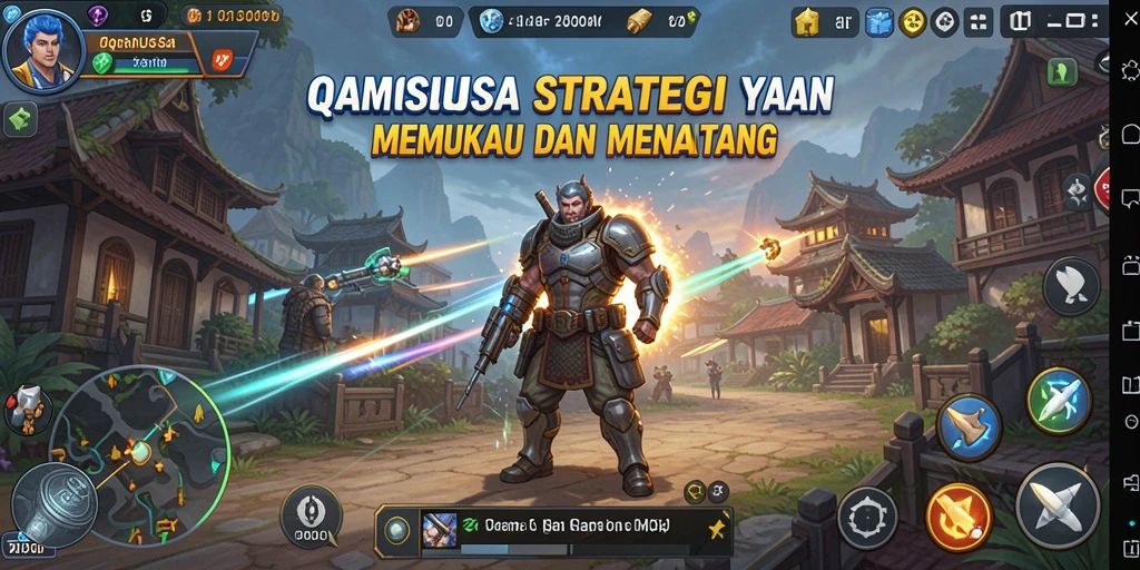 Screenshot gameplay QQNUSA yang menunjukkan pertempuran seru dan strategi cerdas.