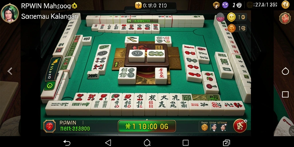 Gameplay Mahjong RPWIN yang seru dan mendebarkan.