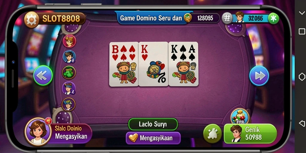 Screenshot gameplay <strong>SLOT8808</strong> menampilkan keseruan bermain Domino.