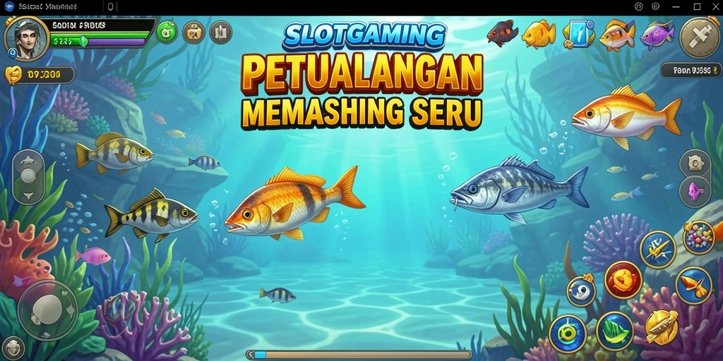 Gameplay seru SLOTGAMING saat memancing di lokasi indah.