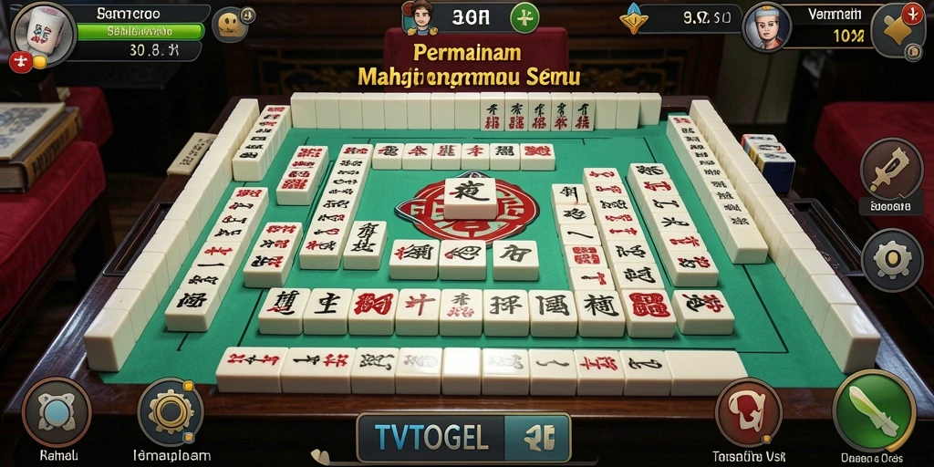 Tampilan gameplay TVTOGEL yang menarik dan seru saat bermain Mahjong.