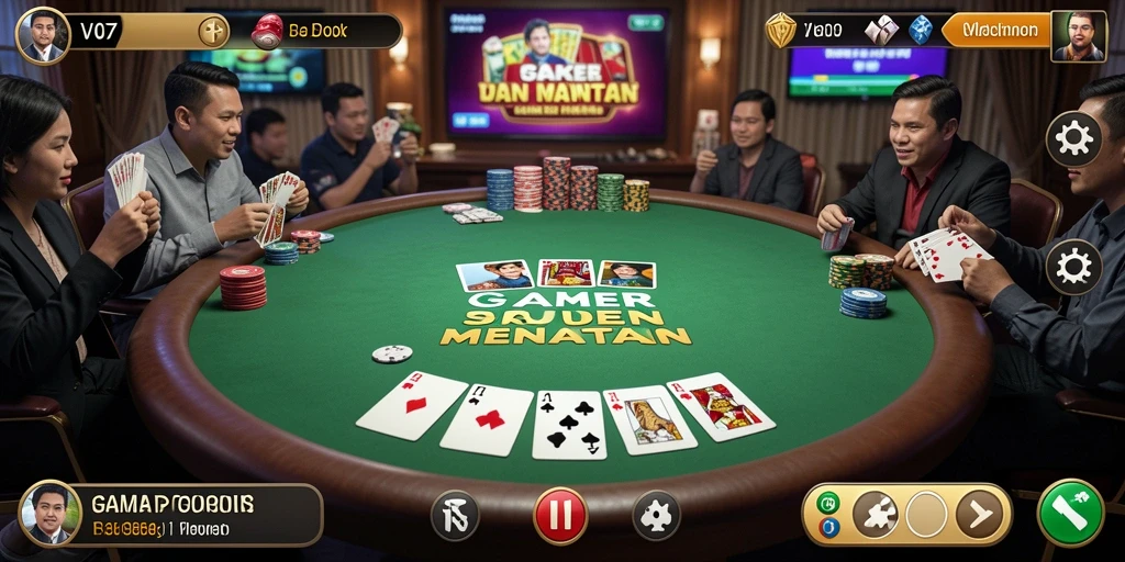 Tampilan gameplay seru dari V07 yang menghadirkan pengalaman poker nyata.