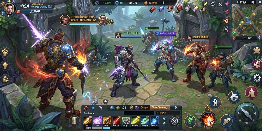Tampilan gameplay menarik dari VISA89 yang penuh aksi MMORPG.