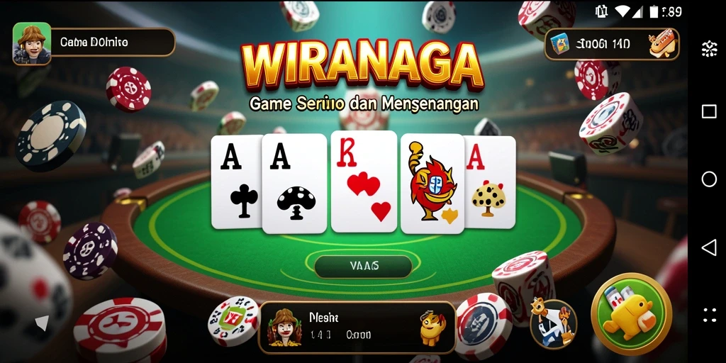 Tampilan gameplay Domino yang seru di WIRANAGA.